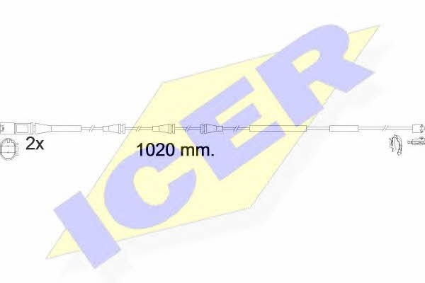 Icer 610623 E C Warning contact, brake pad wear 610623EC