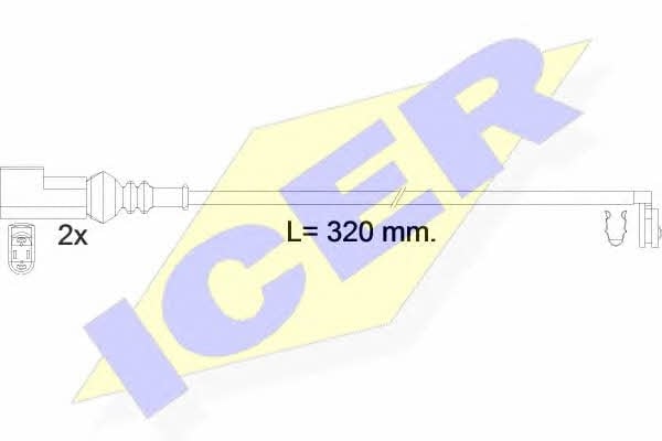Icer 610592 E C Warning contact, brake pad wear 610592EC