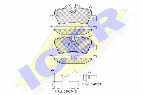 Icer 182190 Brake Pad Set, disc brake 182190