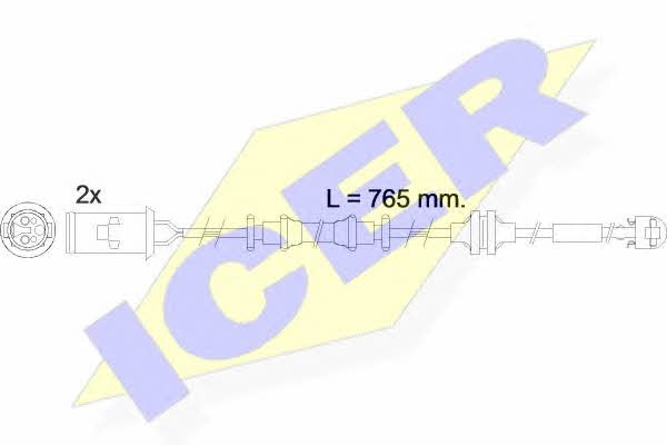 Icer 610535 E C Warning contact, brake pad wear 610535EC