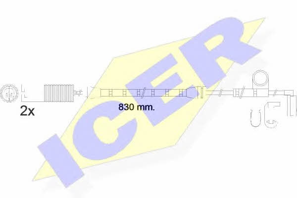 Icer 610563 E C Warning contact, brake pad wear 610563EC