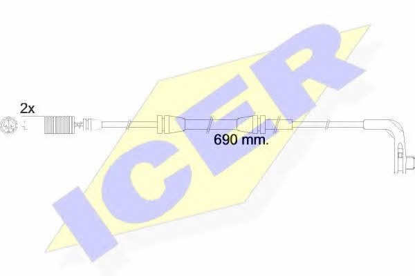 Icer 610479 E C Warning contact, brake pad wear 610479EC