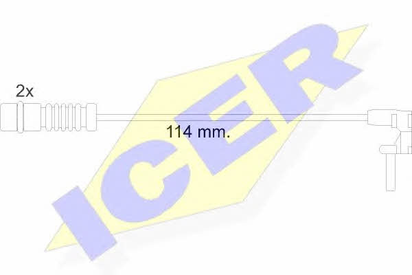 Icer 610454 E C Warning contact, brake pad wear 610454EC
