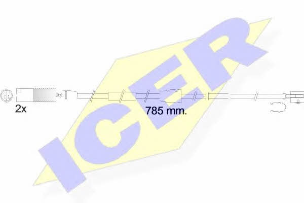 Icer 610536 E C Warning contact, brake pad wear 610536EC