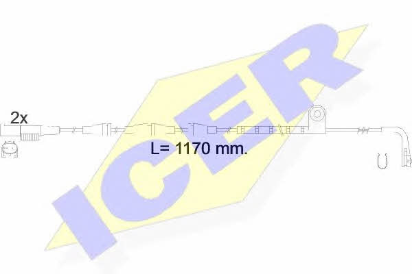 Icer 610550 E C Warning contact, brake pad wear 610550EC