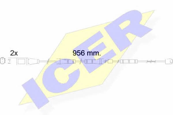 Icer 610556 E C Warning contact, brake pad wear 610556EC