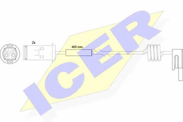 Icer 610236 E C Warning contact, brake pad wear 610236EC