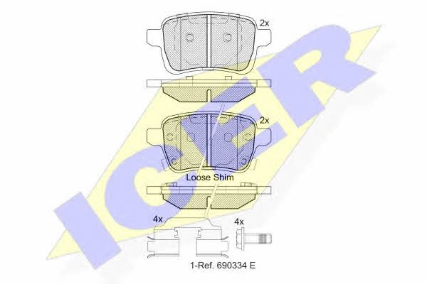 Icer 182170-203 Brake Pad Set, disc brake 182170203
