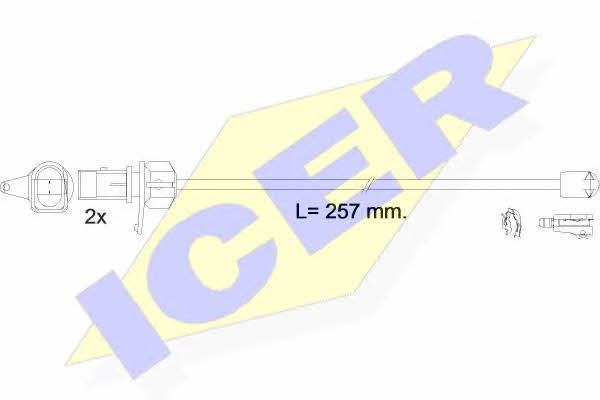 Icer 610609 E C Warning contact, brake pad wear 610609EC