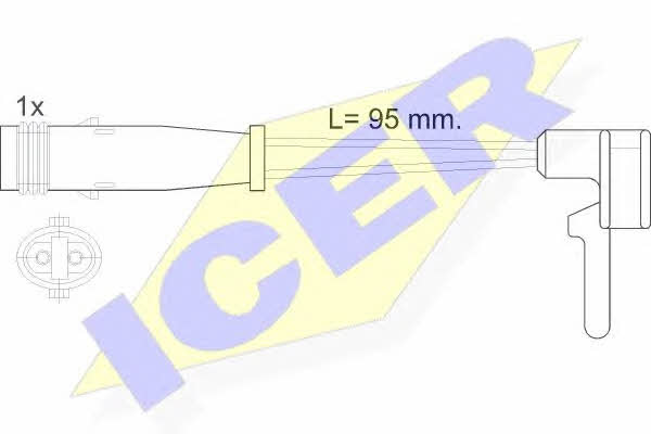 Icer 610323 E C Warning contact, brake pad wear 610323EC