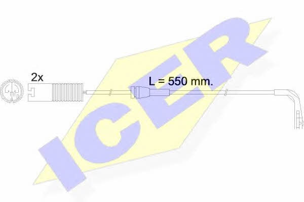 Icer 610388 E C Warning contact, brake pad wear 610388EC