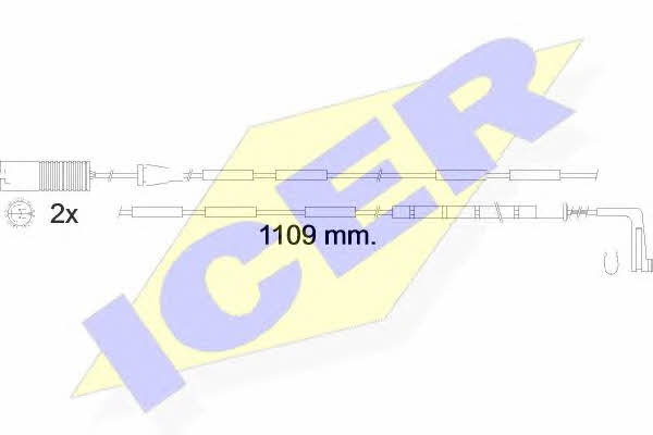 Icer 610542 E C Warning contact, brake pad wear 610542EC