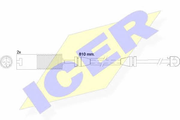 Icer 610425 E C Warning contact, brake pad wear 610425EC