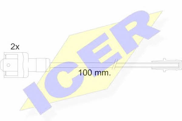 Icer 610010 E C Warning contact, brake pad wear 610010EC