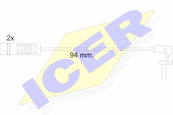 Icer 610056 E C Warning contact, brake pad wear 610056EC