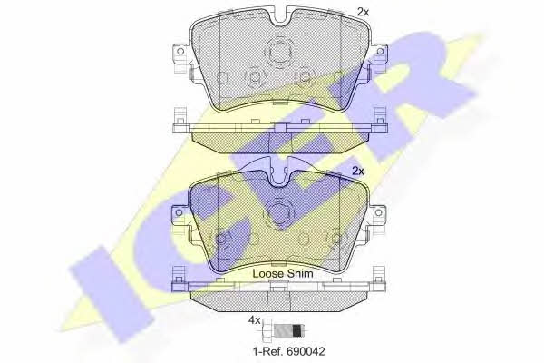 Icer 182211 Brake Pad Set, disc brake 182211