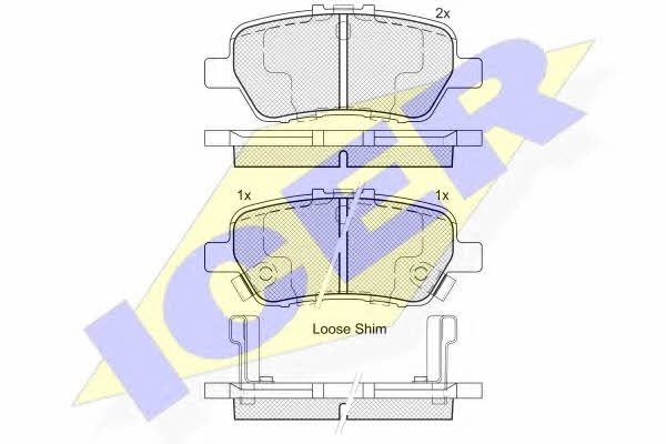 Icer 182215 Brake Pad Set, disc brake 182215