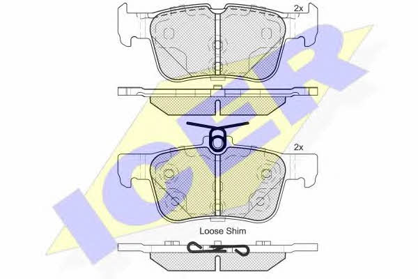 Icer 182198 Rear disc brake pads, set 182198