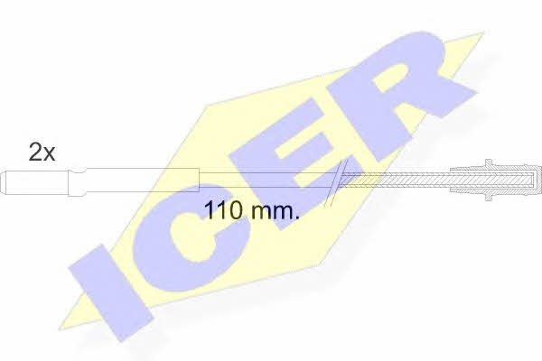 Icer 610016 E C Warning contact, brake pad wear 610016EC