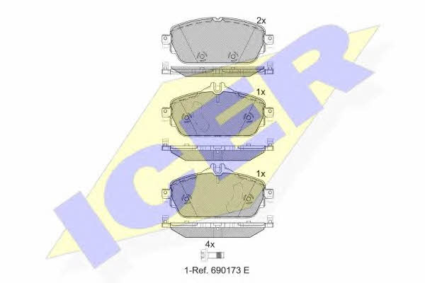 Icer 182212 Brake Pad Set, disc brake 182212
