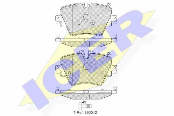 Icer 182216 Brake Pad Set, disc brake 182216