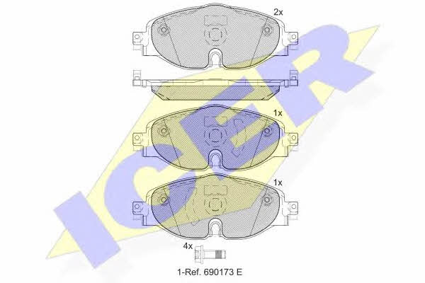Icer 182111-204 Brake Pad Set, disc brake 182111204