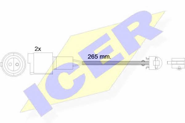 Icer 610427 E C Warning contact, brake pad wear 610427EC