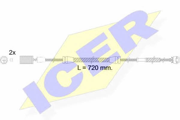 Icer 610498 E C Warning contact, brake pad wear 610498EC