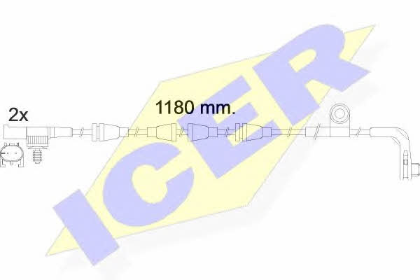 Icer 610482 E C Warning contact, brake pad wear 610482EC