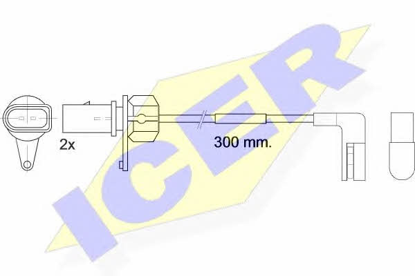 Icer 610507 E C Warning contact, brake pad wear 610507EC