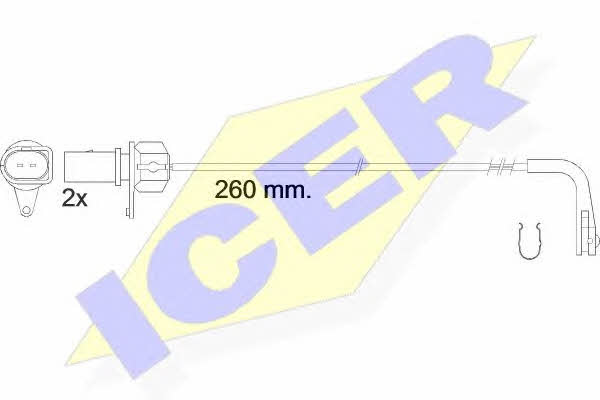 Icer 610545 E C Warning contact, brake pad wear 610545EC