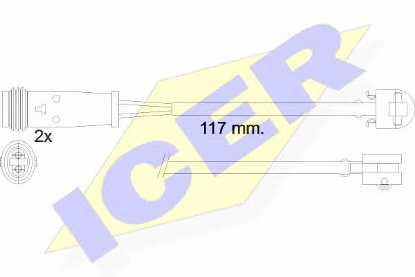 Icer 610612 E C Warning contact, brake pad wear 610612EC
