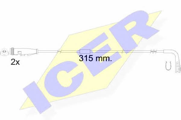 Icer 610549 E C Warning contact, brake pad wear 610549EC