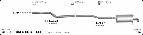  553000219 Exhaust system 553000219