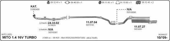 Imasaf 502000227 Exhaust system 502000227
