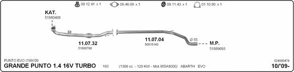  524000478 Exhaust system 524000478