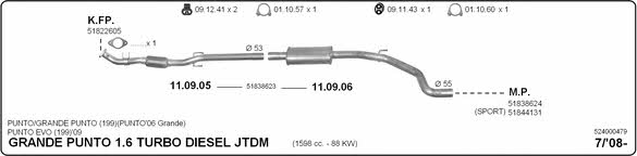 Imasaf 524000479 Exhaust system 524000479