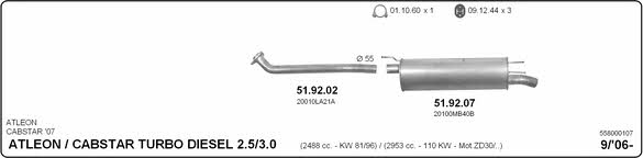 Imasaf 558000107 Exhaust system 558000107