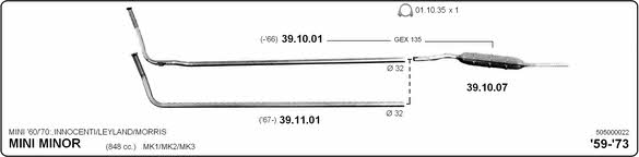  505000022 Exhaust system 505000022