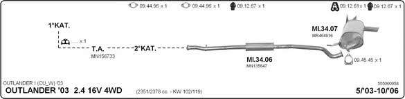 Imasaf 555000058 Exhaust system 555000058