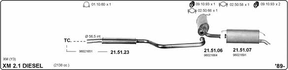 Imasaf 514000179 Exhaust system 514000179