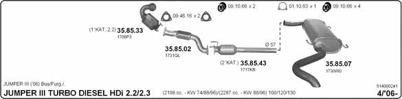 Imasaf 514000241 Exhaust system 514000241