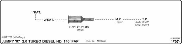 Imasaf 514000249 Exhaust system 514000249