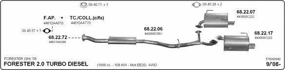 Imasaf 576000040 Exhaust system 576000040