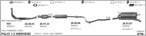 Imasaf 524000141 Exhaust system 524000141