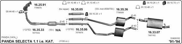 Imasaf 524000162 Exhaust system 524000162