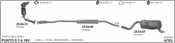 Imasaf 524000200 Exhaust system 524000200