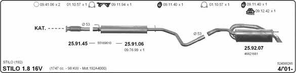 Imasaf 524000265 Exhaust system 524000265
