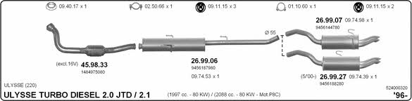 Imasaf 524000320 Exhaust system 524000320