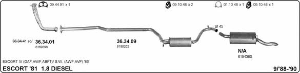 Imasaf 525000044 Exhaust system 525000044